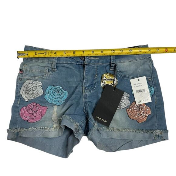 VIGOSS Chelsea Stretch Denim Shorts SIZE 14 - Picture 5 of 11